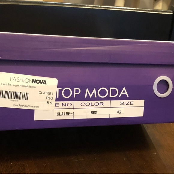 Top Moda Sexy Red Ankle Strap Open Toe High Heel Sandals size 8.5 women’s shoes - Picture 8 of 10